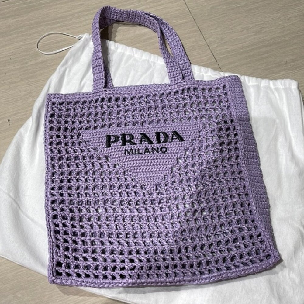 Prada Crochet tote bag Purple